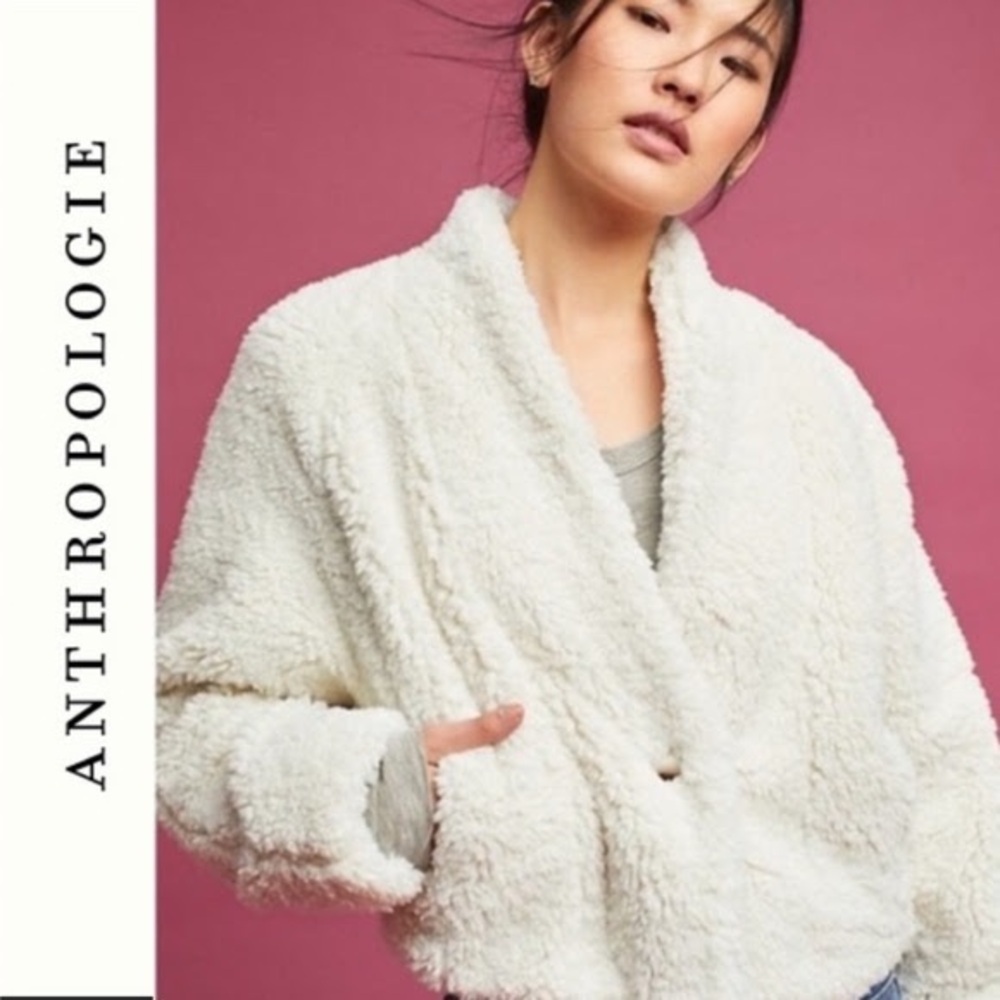 Anthropologie Hei Hei Stella Sherpa Crop Jacket